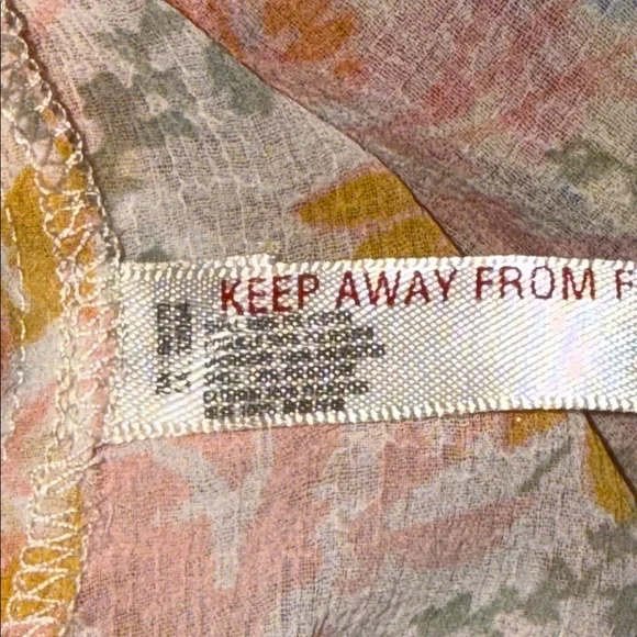 Intimately Free People Dance With Me maxi dress ivory/orange/yellow floral SZ M - Picture 8 of 8